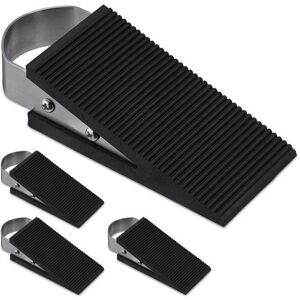 RELAXDAYS - Door Stops Set 4 - Non-slip Rubber & Stainless Steel - Protects Floors - Portable RELAXDAYS - Door Stops Set 4 - Non-slip Rubber & Stainless Steel - Protects Floors - Portable