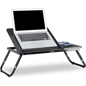 Relaxdays Laptop Table - Adjustable, Foldable, Black Relaxdays Laptop Table - Adjustable, Foldable, Black