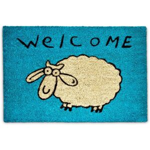 Relaxdays - Sheep Coconut Fiber Doormat - Blue - Door Mat Relaxdays - Sheep Coconut Fiber Doormat - Blue - Door Mat