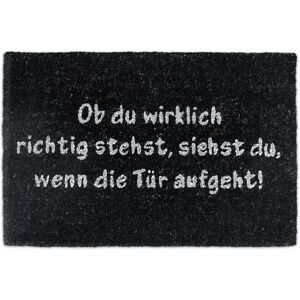 Relaxdays Black Rectangular Coconut Doormat - Indoor/Outdoor Relaxdays Black Rectangular Coconut Doormat - Indoor/Outdoor