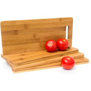 Relaxdays bamboo kitchen cutting board - Set of 4 Relaxdays bamboo kitchen cutting board - Set of 4