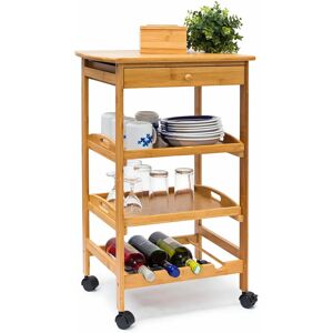 Relaxdays James L Bambus Küchenwagen - Robust & Praktisch Relaxdays James L Bambus Küchenwagen - Robust & Praktisch