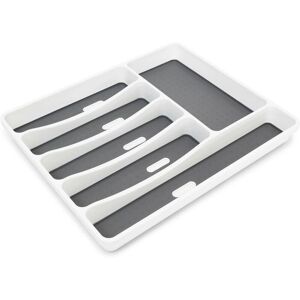 Relaxdays Grey White Plastic Desk Drawer Organizer - Desk Drawer Organizer Relaxdays Grey White Plastic Desk Drawer Organizer - Desk Drawer Organizer