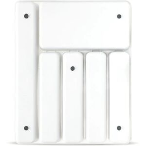 Relaxdays Grey White Plastic Desk Drawer Organizer - Desk Drawer Organizer Relaxdays Grey White Plastic Desk Drawer Organizer - Desk Drawer Organizer