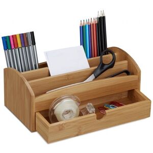 Relaxdays Bamboo Desk Organizer - 4 Compartments Relaxdays Bamboo Desk Organizer - 4 Compartments
