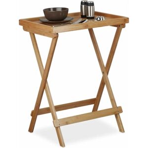 Relaxdays Bamboo Folding Tray - 66x50x38.5 cm - Space-saving Coffee Table Relaxdays Bamboo Folding Tray - 66x50x38.5 cm - Space-saving Coffee Table