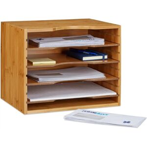 Relaxdays Bamboo Desk Drawer Organizer - 5 Compartments Relaxdays Bamboo Desk Drawer Organizer - 5 Compartments