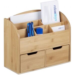 Relaxdays Bambus Schubladenorganizer - Natürliches Bambus - Büromaterial Relaxdays Bambus Schubladenorganizer - Natürliches Bambus - Büromaterial