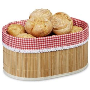 Relaxdays Bamboo Bread Basket - Rustic, Foldable, 16.5x33.5x23.5cm Relaxdays Bamboo Bread Basket - Rustic, Foldable, 16.5x33.5x23.5cm