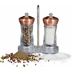 Relaxdays Set di molinelli sale e pepe in rame - Macinini spezie Relaxdays Set di molinelli sale e pepe in rame - Macinini spezie
