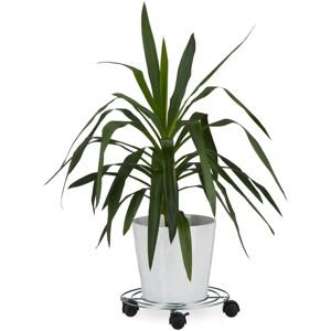Carriola para plantas Relaxdays - Aço, 6x32x32cm, Prata Carriola para plantas Relaxdays - Aço, 6x32x32cm, Prata