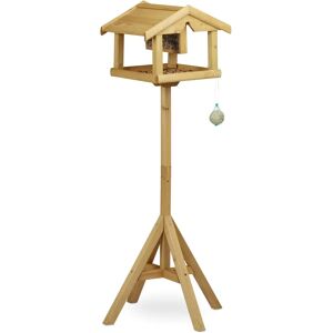 Relaxdays Birdhouse Wooden Support - Bird Feeder for Outdoors Relaxdays Birdhouse Wooden Support - Bird Feeder for Outdoors