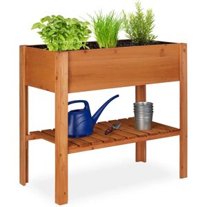 Relaxdays Verhoogd Tuinbed - Groentebed in Rood Bruin Relaxdays Verhoogd Tuinbed - Groentebed in Rood Bruin