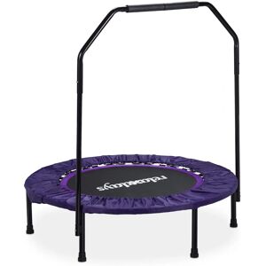 Relaxdays Trampolino Pieghevole con Barra di Supporto per Interni Relaxdays Trampolino Pieghevole con Barra di Supporto per Interni