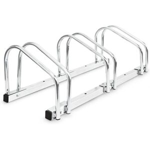 RELAXDAYS Bike Rack 3 Supports Chrome Steel Outdoor Space Saver RELAXDAYS Bike Rack 3 Supports Chrome Steel Outdoor Space Saver