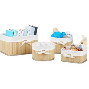 Relaxdays Bamboo Storage Box Set - Durable & Stylish Storage Relaxdays Bamboo Storage Box Set - Durable & Stylish Storage