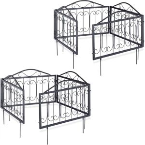 Relaxdays Vintage Garden Fence Set - 8 Metal Panels Relaxdays Vintage Garden Fence Set - 8 Metal Panels