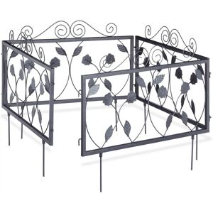 Relaxdays Vintage Metal Garden Fence - 12 Panels, 34.5x56.5 cm Relaxdays Vintage Metal Garden Fence - 12 Panels, 34.5x56.5 cm