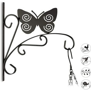 Relaxdays - Wall Hanger for Flower Pots - 3 Pack, Black, Rustic Style Relaxdays - Wall Hanger for Flower Pots - 3 Pack, Black, Rustic Style