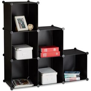 Relaxdays 2 Modular Shelves 6 Compartments - Room Divider - Black Relaxdays 2 Modular Shelves 6 Compartments - Room Divider - Black