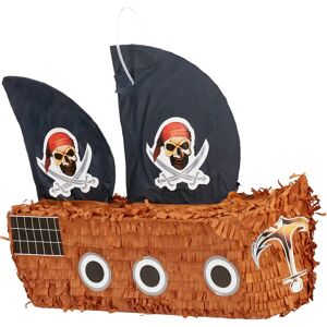 Relaxdays Pirate Ship Piñata - Self-Fill Party Decoration Relaxdays Pirate Ship Piñata - Self-Fill Party Decoration