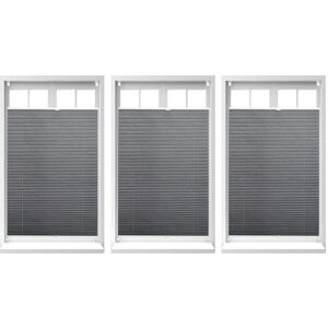 Relaxdays Grey Pleated Blind No Drilling Adjustable Window Shades Lightweight - Window Shades Relaxdays Grey Pleated Blind No Drilling Adjustable Window Shades Lightweight - Window Shades