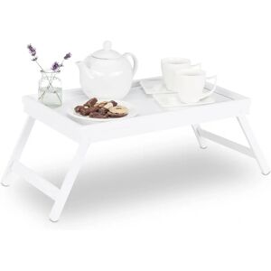 Relaxdays Bamboo Bed Tray - Folding Legs, Raised Edge, for Breakfast in Bed Relaxdays Bamboo Bed Tray - Folding Legs, Raised Edge, for Breakfast in Bed