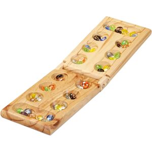 Relaxdays Kalaha Game - Wooden Strategy Board for 2 Players Relaxdays Kalaha Game - Wooden Strategy Board for 2 Players