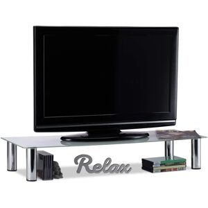Relaxdays TV Stand Glass Metal 10kg - Rectangle Relaxdays TV Stand Glass Metal 10kg - Rectangle