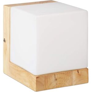 Relaxdays Wandlamp Kubus - Warme Licht - E27 - Mat Glas Relaxdays Wandlamp Kubus - Warme Licht - E27 - Mat Glas