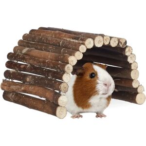 Relaxdays Natural Wooden Rodent Tunnel - Small Animal Bridge Relaxdays Natural Wooden Rodent Tunnel - Small Animal Bridge