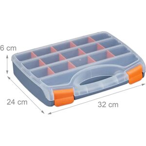 Relaxdays Tool Box Set - Durable Plastic Gray Relaxdays Tool Box Set - Durable Plastic Gray