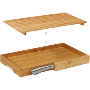 Relaxdays Bamboo Bread Cutting Board with Crumb Container - Kitchen Accessory Relaxdays Bamboo Bread Cutting Board with Crumb Container - Kitchen Accessory