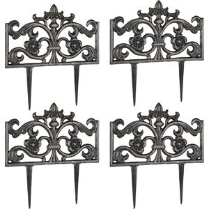 Relaxdays Bronze Garden Border Set of 4 Relaxdays Bronze Garden Border Set of 4