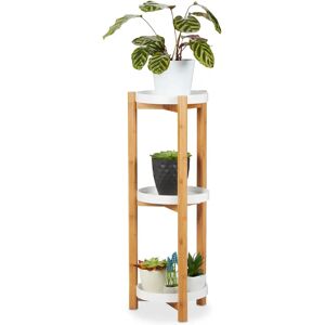 Relaxdays Bambus Pflanzständer - 3-stöckig Modern Indoor Relaxdays Bambus Pflanzständer - 3-stöckig Modern Indoor