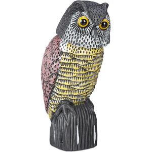 Relaxdays Owl Decoy with Rotating Head - Garden Bird Repellent Relaxdays Owl Decoy with Rotating Head - Garden Bird Repellent