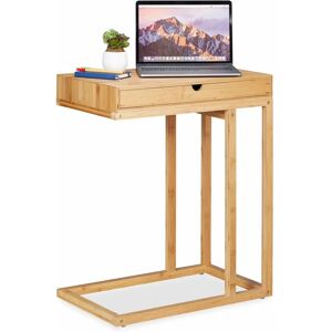 Relaxdays Table d'appoint en bambou - Table basse - Publicité Relaxdays Table d'appoint en bambou - Table basse - Publicité