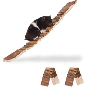 Relaxdays Pet Bridge - Natural Wood, Flexible, 3 pcs Relaxdays Pet Bridge - Natural Wood, Flexible, 3 pcs