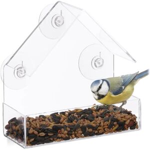 Relaxdays - 3 Bird Feeders - Transparent - 15x15x7 cm Relaxdays - 3 Bird Feeders - Transparent - 15x15x7 cm
