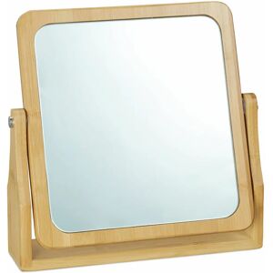Specchio trucco in bambù Relaxdays - Rettangolare, rotazione a 360°, compatto Specchio trucco in bambù Relaxdays - Rettangolare, rotazione a 360°, compatto