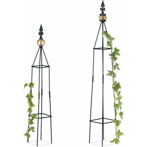 Relaxdays Plantondersteuningset - Voor Klimplanten - Donkergroen Relaxdays Plantondersteuningset - Voor Klimplanten - Donkergroen