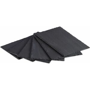 Relaxdays Slate Serving Plates and Coasters Set - 30x20 cm Relaxdays Slate Serving Plates and Coasters Set - 30x20 cm