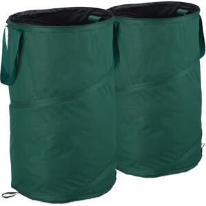Relaxdays Kerti hulladék zsák - 120L, 2 db, Zöld Relaxdays Kerti hulladék zsák - 120L, 2 db, Zöld