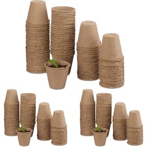 Relaxdays 240x Biodegradable Plant Pots - Eco-friendly Seedling Set Relaxdays 240x Biodegradable Plant Pots - Eco-friendly Seedling Set