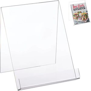Relaxdays Book Stand - Transparent, A4, Lightweight Relaxdays Book Stand - Transparent, A4, Lightweight