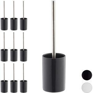 Relaxdays Ceramic Bathroom Brush Set - 36cm, Gray Relaxdays Ceramic Bathroom Brush Set - 36cm, Gray