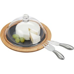 Relaxdays Bamboo Cheese Serving Set - Cheese Knives, Dome, 13x25cm Relaxdays Bamboo Cheese Serving Set - Cheese Knives, Dome, 13x25cm