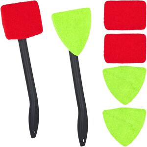 Relaxdays Car Window Cleaner Set - Microfiber & Adjustable Head Relaxdays Car Window Cleaner Set - Microfiber & Adjustable Head