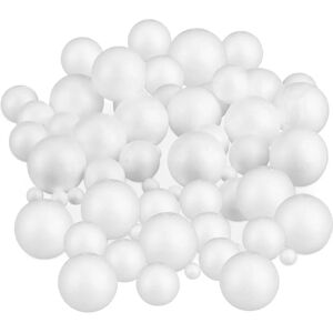 Relaxdays White Styrofoam Balls Set of 72 - Craft & Decoration Relaxdays White Styrofoam Balls Set of 72 - Craft & Decoration