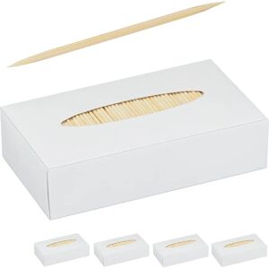 Relaxdays Wooden Toothpicks - 5000 pcs - Natural - 6.5cm Relaxdays Wooden Toothpicks - 5000 pcs - Natural - 6.5cm